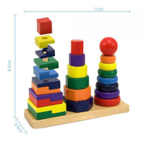 Three Column Shape Set Of Rainbow Tower pic 3